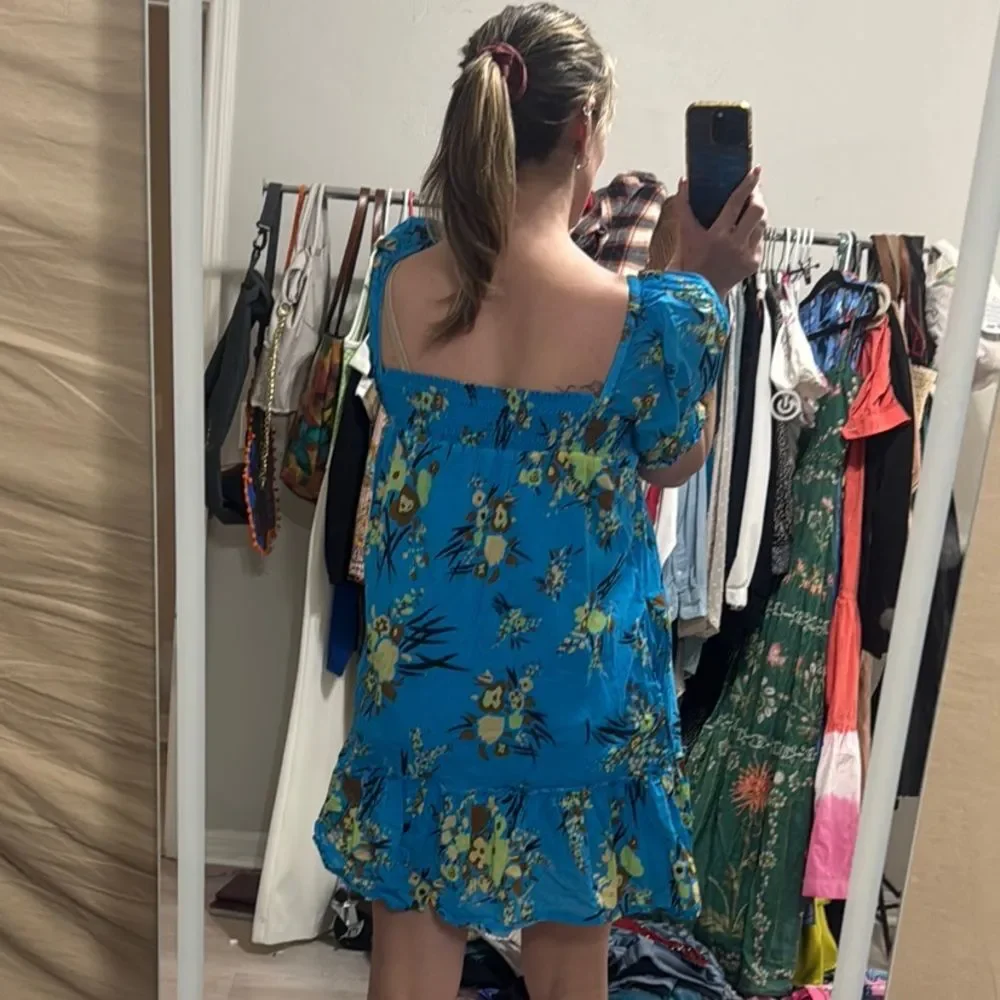 Tory Burch Printed Smocked Mini Dress